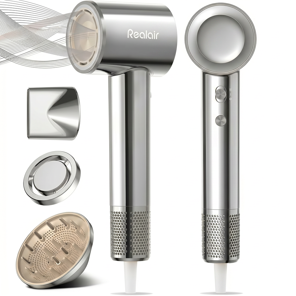 Realair TC-2895 Ionic Hair Dryer - Silver