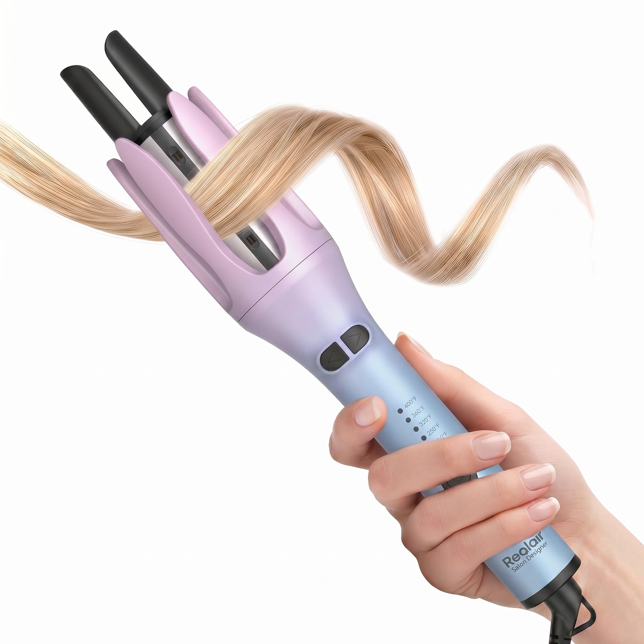 Realair BY-762i Curling Iron - Gradient Purple